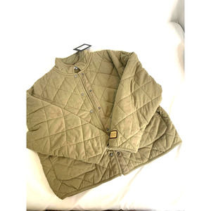 Peloton Quilted Womens Cargo Green Jacket NWT